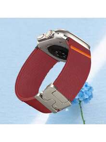 1pc Sport Nylon Stretchy Watch Band Parachute Buckle Compatible With Apple Watch Series11 42mm 46mm For Woman Man,Compatible With Apple Watch 42mm 46mm 45mm 44mm 38mm 40mm 41mm 49mm,Compatible With Apple Watch Series11/10/9 8/7/6/5/4/3/2/1/SE/Ultra2&1