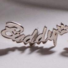 Customized Dog Paw & English Letter Design Stud Earrings For Women, Popular Minimalist Hollow Heart Stainless Steel Earrings