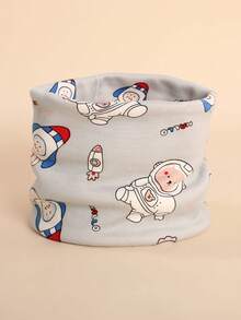 1 Piece Kids Solid Neck Warmer & Toddler Neck Warmer, Kids Neck Scarf, Winter Protective Face Covering Soft Ski Neck Gaiter For Boys Girls Cold Weather - 1PC Printing - View 8