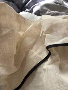 1 件法式复古薄纱窗帘，全新日式亚麻轻质奢华窗帘，适用于客厅、卧室、家居装饰，适合所有季节 - 彩色 - 查看 7