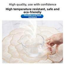 قابلة للغسيل، سهلة التنظيف، قابلة للمسح، بتصميم زهري مانع للانزلاق، مناسبة للأعياد والأعراس وديكور طاولة الطعام