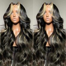 34 Inch Glueless Wigs Human Hair Pre Plucked 1B/27 13x4/13*6 HD Lace Front Wigs Human Hair Glueless 200% Density Body Wave Lace Front Wigs Human Hair With Baby Hair - S1B/27 - 查看 2