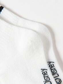 Disney 5双装儿童中筒袜，汽车卡通图案，黑白条纹，可爱图案设计，时尚休闲透气学生袜，适合日常穿着、返校季、节日礼物，袜子 - 彩色 - 查看 8