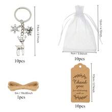 16/31 Pieces -5/10 Sets - Christmas Snowflake Deer Domestication Bell/Winter Snowflake Keychain, Suitable For Birthday Gifts, Party Gifts, Wedding Gifts, Christmas Decoration Gifts/Winter Party Decoration Keychain Gift Pack, The Best Choice For Christmas, Party Souvenirs, Baptism Souvenirs, First Sacrament Souvenirs - Multicolor - View 10