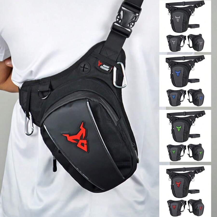 1 szt. Motocyklowa talia do jazdy na rowerze, wodoodporna torba na nogę, damska torba na udo, torba na ramię, talia i torba na nogę, męska torba na nogę/talię ze zdejmowanym paskiem, odpowiednia do wędrówek, jazdy na rowerze, wędkowania, podróży