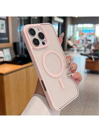 Transparent magnetiskt telefonskal kompatibelt med 16 15 14 13 12 11 Pro Plus Max Mini 7 8 SE 16e 7P X XR XsMax stötsäkert fodral kompatibelt med Samsung S25 Ultra S24 Ultra S23 FE S22+