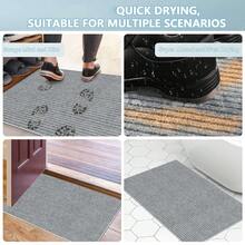 Non-Slip Absorbent Doormat - Machine Washable Ultra-Thin Doormat, Indoor/Outdoor Entrance Mat - Polyester Fiber Home Decor Carpet, Suitable For Living Room, Kitchen, Patio, Front Door, Mat, Doormat, Indoor Outdoor Mat, Kitchen Mat - Multicolor - View 12