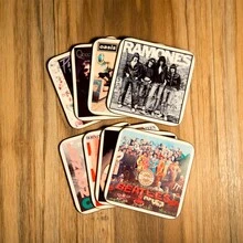 1 Set Customized Album Cover Drink Coasters, Choose Any Album To Create A Beautiful Coaster Set, Great Gift For Music Lovers, Christmas Gift, Customized Coasters - Multicolor - View 8