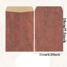 20pcs Thick Red Kraft Paper Envelopes, Vintage Romantic Handwritten Premium Birthday/Graduation Envelopes