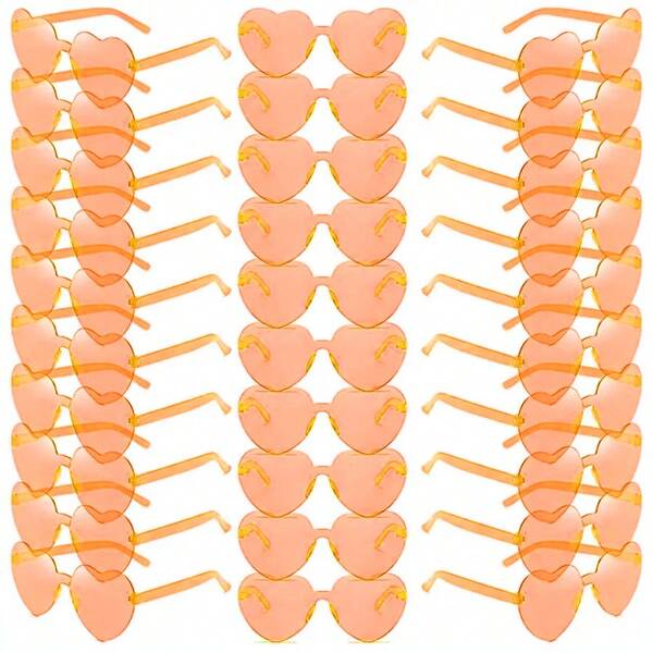 30 pièces Lunettes de mode unisexes en forme de cœur, exclusives pour les fêtes et les mariages, cadeaux de fête, accessoires de base pour les vacances, cadeaux décontractés pour femmes, accessoires de plage, lunettes de mode pour femmes