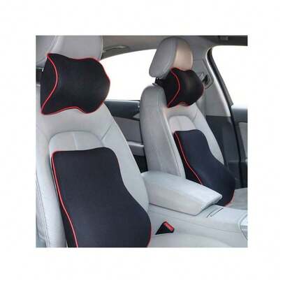 1 件装汽车颈枕，弹性透气车用座椅头部支撑颈部记忆海绵枕头，通用