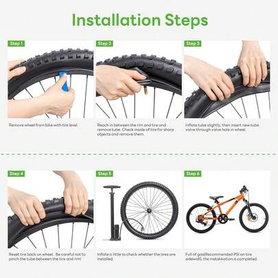 26 Heavy Duty Bike Tube 26x1.75/2.25 AV32mm Tube 26 Bike Inner Tube Compatible With 26x1.75/1.95/2.0/2.10/2.125/2.20/2.25 Schrader Bike Inner Tube-1 PC
