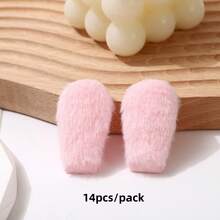 14 chiếc tai thỏ nhung hai mặt dễ thương, thích hợp để tự làm mũ, quần áo, túi xách, kẹp tóc, phụ kiện đội đầu, băng đô, phụ kiện tai nhung, trang trí quần áo. - Nhiều màu - Xem 11