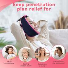 3pcs/SET Wisdom Teeth Ice Pack Head Wrap Jaw Face Ice Pack With 2 Gel Packs For TMJ And Wisdom Teeth, Ice Pack Head Wrap For Facial Oral Surgery Discomfort Relief, Comfortable For Chin, Head, Oral And Facial, Dental Implants, Wisdom Teeth