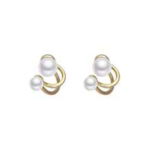 2pcs Faux Pearl Earrings, Vintage French Style Versatile Faux Pearl Earrings For Women