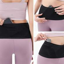 Riñonera para Correr, Cangurera Deportiva Elástica, Riñonera Delgada Ajustable, Cangurera para Correr para Hombre y Mujer, Ideal para Ciclismo, Trotar, Running, Gimnasio, Viaje - M - Ver 8