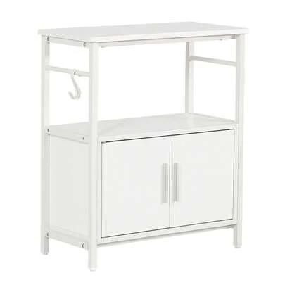 水槽台 水槽スタンド 耐荷重120kg 幅60cm 奥行30cm 三段 頑丈フック付き 両開き扉 アジャスター付 収納棚 収納付き水槽台 サイドボード 60*30cm