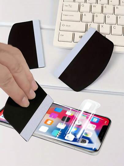 2pcs Phone Hydrogel Film Scraper, Phone Screen Protector Installation Tools