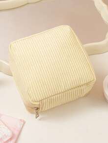 1pc Corduroy Sanitary Pad Storage Bag, Portable Travel Storage Bag, Large Capacity Sanitary Pad Storage Bag, Feminine Tampon Storage Bag, Portable Cosmetic Lipstick Bag, Coin Purse, Girls Coin Purse, Sanitary Pad And Liner Storage Bag, For Storing Sanitary Pads, Liners And Tampons, Essential For Girls, Travel Essential, Holiday Gift, Gift For Girls - Multicolor - View 13