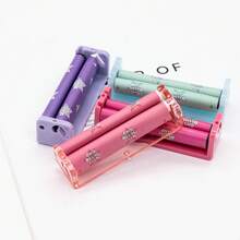 可爱迷你吸烟配件套装，包含 13*8 厘米迷你烟盘、78 毫米塑料卷烟器、78 毫米卷烟纸（2 张），适合派对、旅行、朋友礼物、万圣节、圣诞节等场合携带 - 彩色 - 查看 6