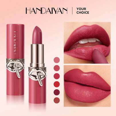 HANDAIYAN Son lì dạng kem nhung, hiệu ứng trang điểm nhung mịn màng, tự nhiên, lâu trôi và không thấm nước, phù hợp cho Halloween, trang điểm Giáng sinh, tiệc tùng, kỳ nghỉ, cắm trại, trang điểm hàng ngày, quà tặng ngày lễ, đồ dùng thiết yếu mùa thu/đông, sản phẩm trang điểm, vẽ mặt, mỹ phẩm, phù hợp cho nữ, thích hợp làm quà sinh nhật, quà tặng Ngày Valentine, các dịp lễ hội hóa trang, lựa chọn màu sắc tốt nhất cho thời trang Y2K.