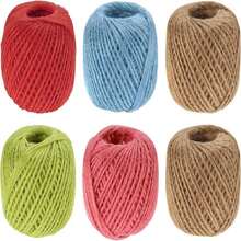 JubileeYarn Crafty Jute Twine Cord, String For Artwork, DIY Crafts, Gift Wrapping, And Gardening - 675 Feet (205 Meters), 2mm Thick - White - 3 Balls