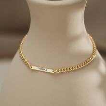 Custom Name Bar Bracelet, Engraved Name Bracelet, Minimalist Name Jewelry, Personalized Gift, Everyday Bracelet, Birthday Gift For Her - Multicolor 2 - View 7