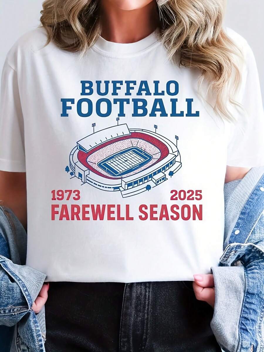 Buffalo Football, Buffalo Mafia, Football Shirt, Bill Shirt, 716tops WoM*En Fall OutfiT*S For WoM*En Green VaC*Ation OutfiT*S WoM*En Halloween Costume220G Heavyweight 100% Cotton T-S*Hirt. I For Daily Commutes, Outdoor Work, Gym Sessions, Or Laid-Back Weekends, This Offers A Structured Fit And Ft Feel. Whether Layered In Fall Or Worn Lo In Summer, It's Your All-Sean Go-To For Comfort And Reliability. - trắng - Xem 1