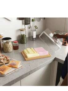 Kit Mesa Posta Em Bambu Boleira Queijeira E Porta Frios 3pç