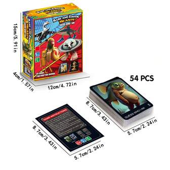 1 盒“山海经之名”棋盘游戏卡，内含 54 张卡片，适合节日礼物、家庭聚会、朋友聚会、学校活动、14 岁以上多人娱乐游戏