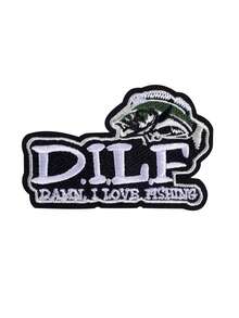 1PC Kiss My Bass Patch Funny Fishing Meme Embroidered Iron On - Multicolor - View 12