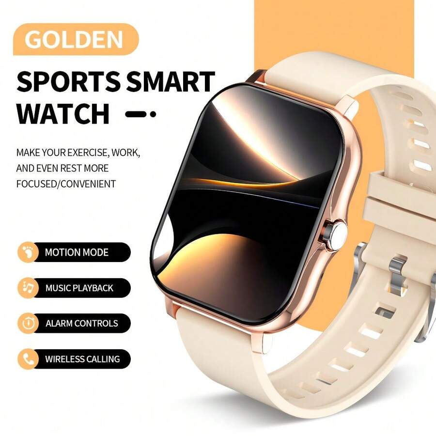 Full Touch Smart Sports Watch, (Answer/Make Calls), Message Reminders, Smart Notifications, More Than 100 Sports Modes, Pedometer/Exercise Tracking, Large 1.83-Inch Watch Face, Remote Camera, 180mAh USB Rechargeable Battery, Smartwatch For Android And IOS Phones, Perfect Gift For Friends, Music Playback Control, Smartwatch For Men And Women, Fitness Tracker, Fashionable Smartwatch - Multicolor - View 1