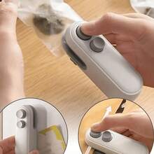 USB Rechargeable Bag Sealer & Cutter - 2-In-1 Portable Heat Sealing Machine For Food Storage, Chips & Snacks Preservation, Compact Plastic Bag Sealer With Freshness Lock Technology & Automatic Cutting - 白色 - 查看 2