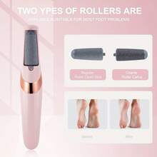 1PC Electric Foot File, USB Rechargeable With 2-Speed Shift Wheel And LED Light, Professional Hard Beige Exfoliating Tool For Dry And Cracked Heels And Dead Skin