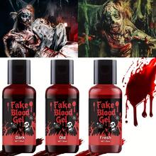 3 件套挤压瓶假血万圣节身体化妆套装，可水洗新鲜、古老和深色 SFX 假血 - 非常适合吸血鬼、僵尸、小丑和角色扮演 - 逼真的凝血效果 - SFX Makeup Kit 2 - 查看 7