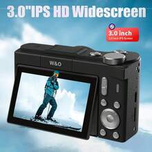 W&O 5K Digital Camera For Photography Autofocus, 2025 Newest 64MP Vlogging Camera With 32G TF Card, 1 Battery, 3 Inch 180° Flip Screen, Compact Travel Camera For Teenagers With 16x Zoom, Anti-Shake, Great Gift For Beginners - trắng - Xem 7