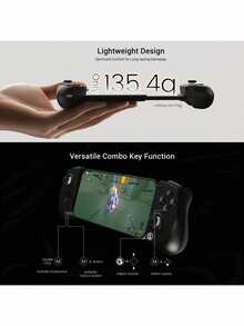 GAMESIR X5 Lite Multi-Mode Game Controller, Console-Grade Non-Slip Grip, Hall Effect Electromagnetic Joystick, Zero Dead Zone, Type-C High-Speed Interface, Black - Black - View 9