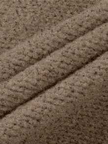 EAVA Autumn/Winter Solid-Color Soft Oversized Drop-Shoulder Crewneck Pullover With Hand-Stitched Hem,Valentine's Day,Valentine Outfits For Women,Valentine Clothes - Coffee Brown - View 5