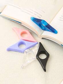 压书器学生亚克力书签单手手指书托学生阅读器手持阅读神器辅助器 - 彩色 - 查看 11