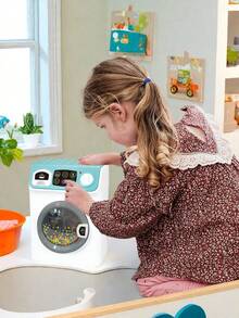 Kids Toy Washing Machine, Pretend Play Toy With Lights And Sounds, Simulating Washing Process, Household Appliance Toy, Role Play Game, Educational Toy For Boys And Girls, Holiday Birthday Gift, Mini Realistic Home Appliance Toy, Baby Toy, Girls Toy, Children's Game, Toddler Toy