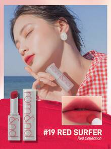 Rom&nd Romand 霧面口紅，防水、持久保濕、不黏膩且易上妝。適合 Gen Z 和 Y2K 愛好者用於派對與約會，是生日和母親節的完美便攜禮物。淨重：3g/0.1oz - 19 RED SURFER - 查看 2