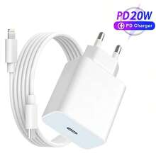 20W USB-C Schnellladegerät, mit 3,3FT/100cm USB-C auf Apple Lightning Kabel, kompatibel mit iPhone 14 13 12 11 Pro Max PLUS Ladeset Schnellladung