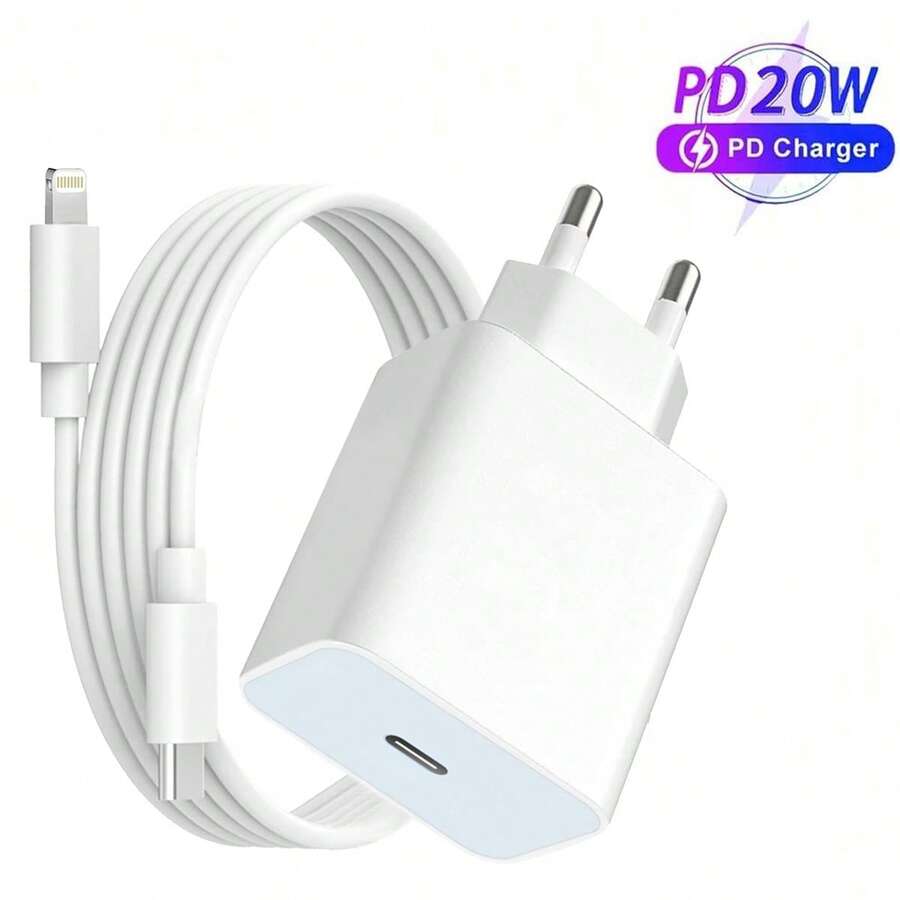 20W USB-C Schnellladegerät, mit 3,3FT/100cm USB-C auf Apple Lightning Kabel, kompatibel mit iPhone 14 13 12 11 Pro Max PLUS Ladeset Schnellladung