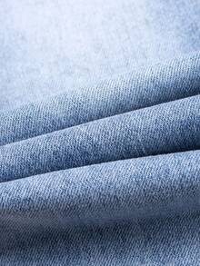 Boys' Classic Dark Washed Blue Straight Leg Jeans, Suitable For Summer & Autumn - Medium Wash - View 13