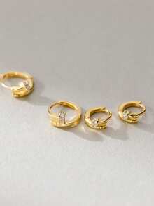 1 Peça Brinco Argola Geométrico Circular Cravejado de Diamantes em Prata 925, Adequado para Uso Diário, Elegante e Versátil, e um Excelente Presente para Namoradas, Mães e Irmãs.