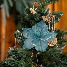 Artificial Christmas Flower Insert Festive Tree Vase Decoration Picks For DIY Craft Wreath Home Holiday Decor - Blue - View 5