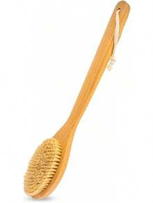 EcoGreen ®   – Cepillo Corporal Largo de Cerdas Naturales |   de Madera de Pera |   para Cepillado en o en Ducha |   Exfolia la Piel y Estimula la Circulación. - 1 - Ver 10