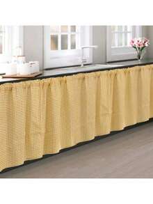 1pc Vintage Plaid Valance Curtain, No Drill Cabinet Curtain, Tier Curtains For Kitchen, Coffee Break Curtain, Room Divider, Japanese Fabric Curtain Suitable For All Seasons - Multicolor - View 19