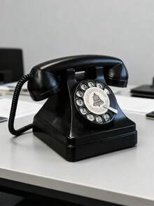 Black Retro Phone Type a