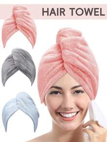 1 pezzo Fascia per capelli in fibra ultrasottile, fascia per capelli bagnati, asciugamano per capelli asciutti, adatta per donne con capelli ricci per prevenire l'effetto crespo (blu, grigio, rosa) - Cuffia per capelli asciutti, Capelli, Viaggio, Prodotti per capelli, Accessori per capelli, Articoli per capelli, Barbiere, Accessori da barbiere, Barberia, Attrezzatura per parrucchieri